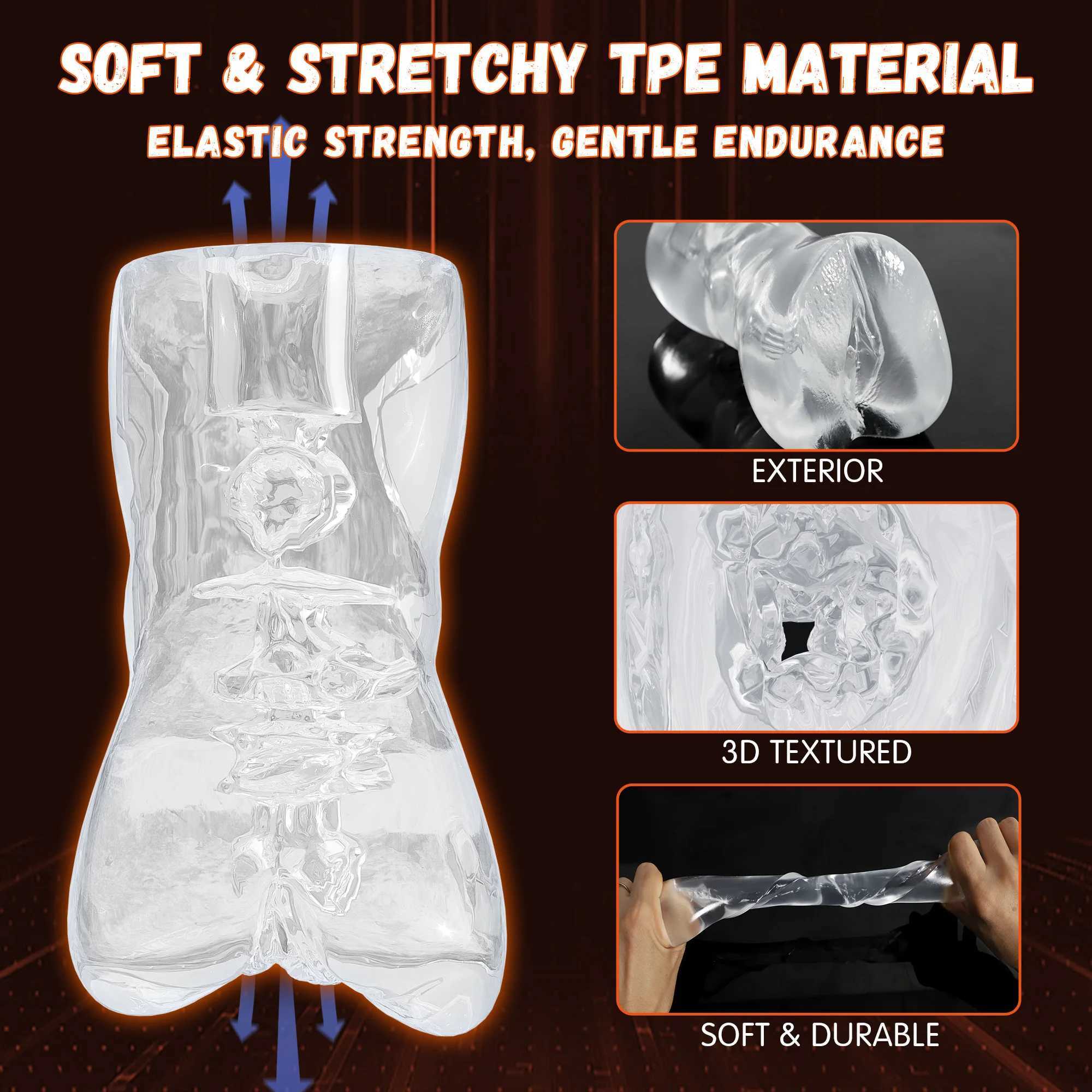Soft Vaginal Masturbation Cup for Male Foaming Reality Penis Sucking Masturbation Bag Pussy Blowbot Toy Sexy Toy for AdultW250408