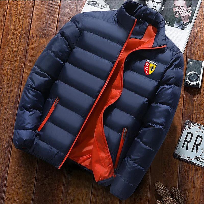 Men's Jackets European Club RC Lens Cotton Mens Jacket ZipperThinDesignFashion Print AutumnWinterFashionCoat2024HandComfortable2024