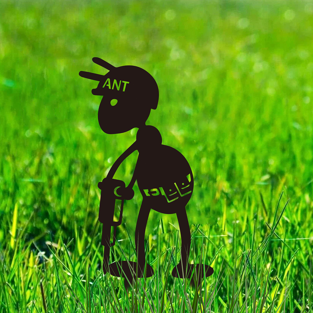 Home Garden Patio Fence Yard Lawn Art Decor Ant Silhouette Garden With Stakes