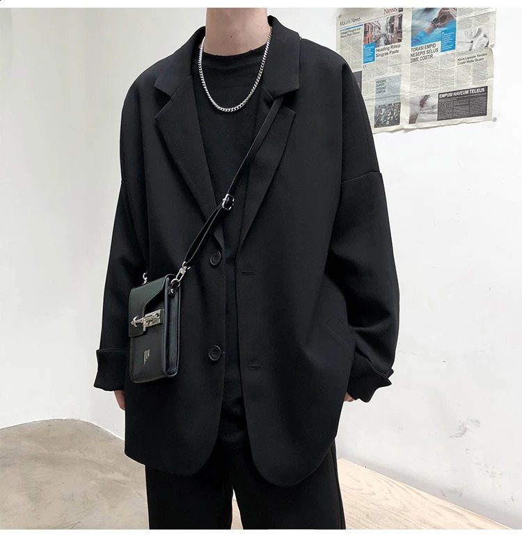 British-style Blazers Men Leisure Trendy Loose Suit Jackets Male Retro Daily Ins Streetwear All-match Simple Korean Suit-tops 240816