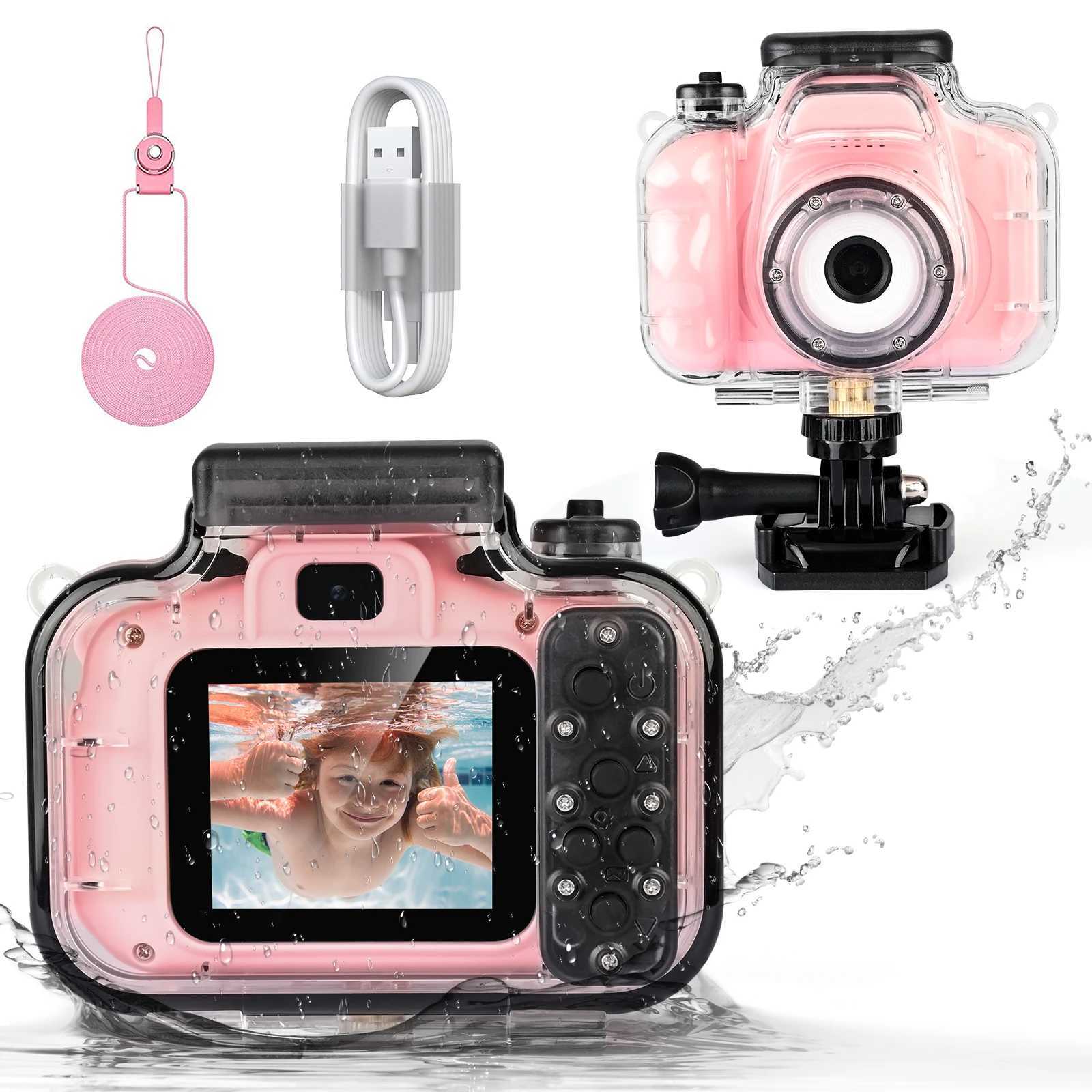 Toy Cameras Underwater 10 Meters Waterproof Children Camera Toys Digital Kids Cameras Selfie Dual Camera Beginner Boys and Girls Toy Gifts LF819