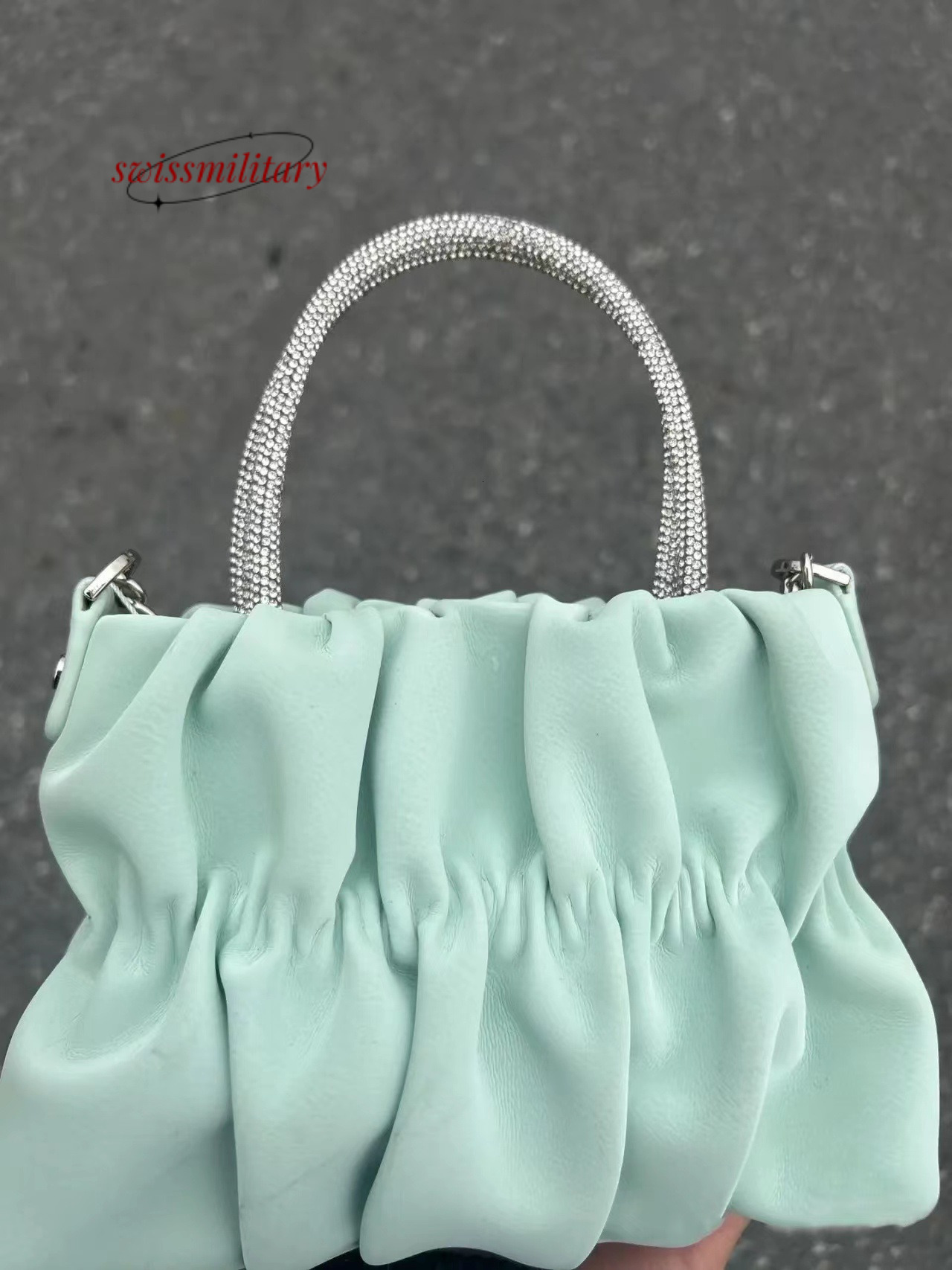 Swissmilitary Handheld Crossbody for Women's 2024 Summer New Fashion Versatile Folded Cloud Chain Bag #25