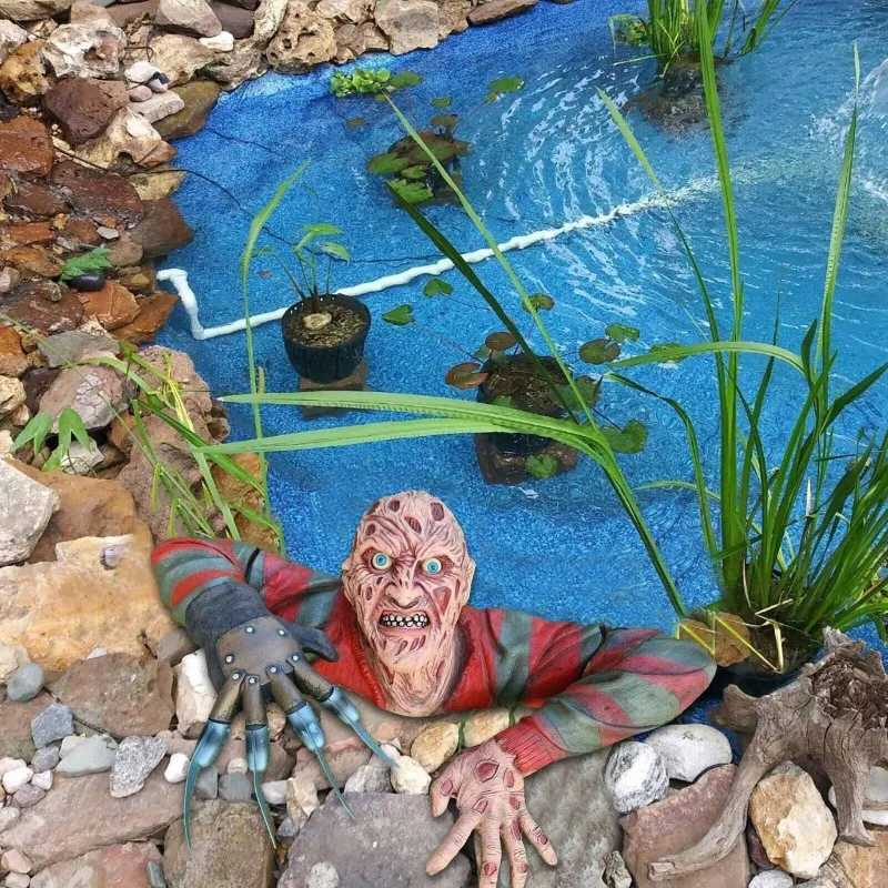 Model Doll Iron Indoor Desktop Sculpture DIY Home Party Horror Crawg Zombie Outdoor Garden Halloween Decoration W240817