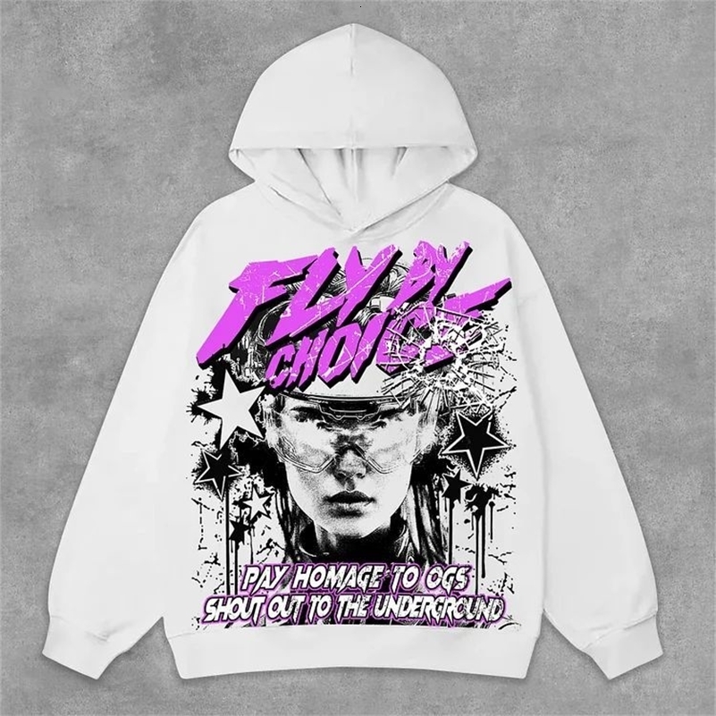 Harajuku Oversized Letter Hoodies Women Streetwear High Quality Hoodie Vintage High Street Sweatshirt Goth Y2k Men Clothing 240816