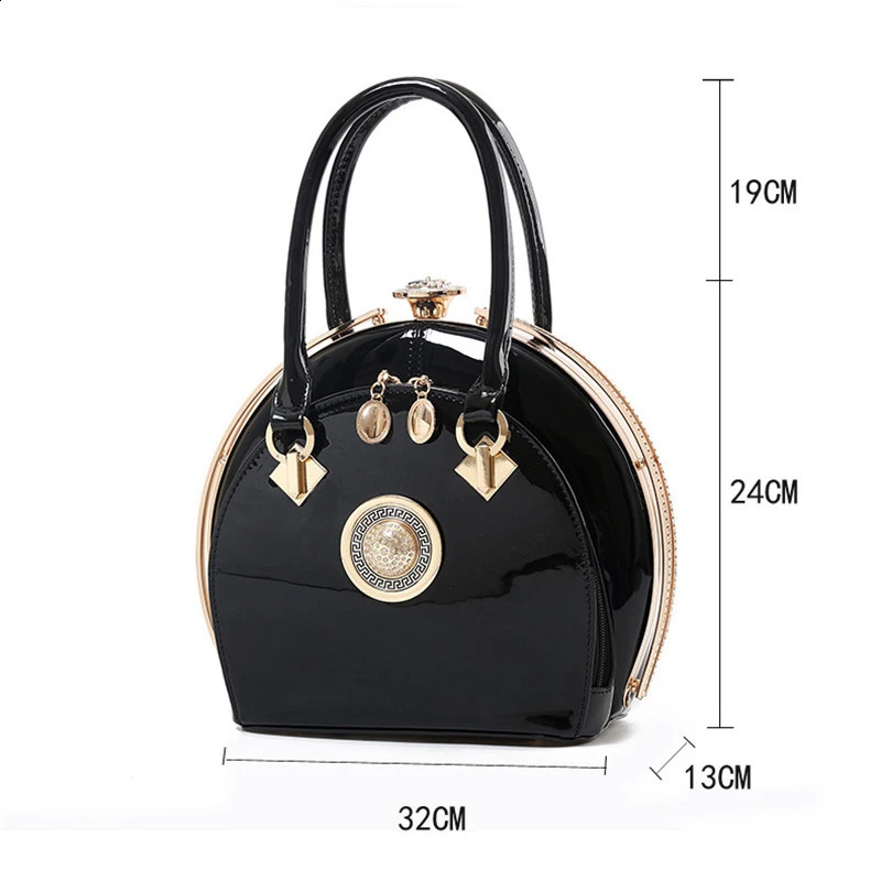 Diamond Wedding Bag Handbags Women Bags er Ladies Princess Classic Shell Clutch Party Purse Patent Pu Leather 240816