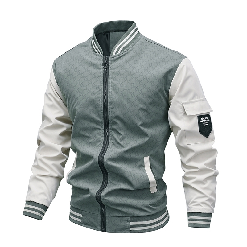 Mens Jacket Autumn Thin Long Sleeve Baseball Uniform Windproof Cycling Jacket Fashion Zipper Casual Jacket M-5XL 240816