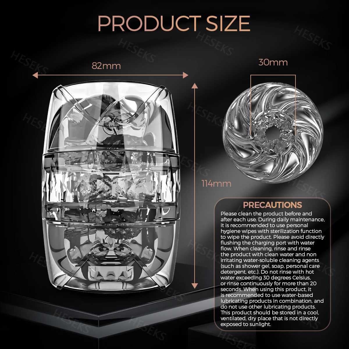 Double headed transparent Masturbation Sex Manes Realistic Vagina Real Pussy Blowjob Erotic Masturbators Cup Sex Toys for MenW250224