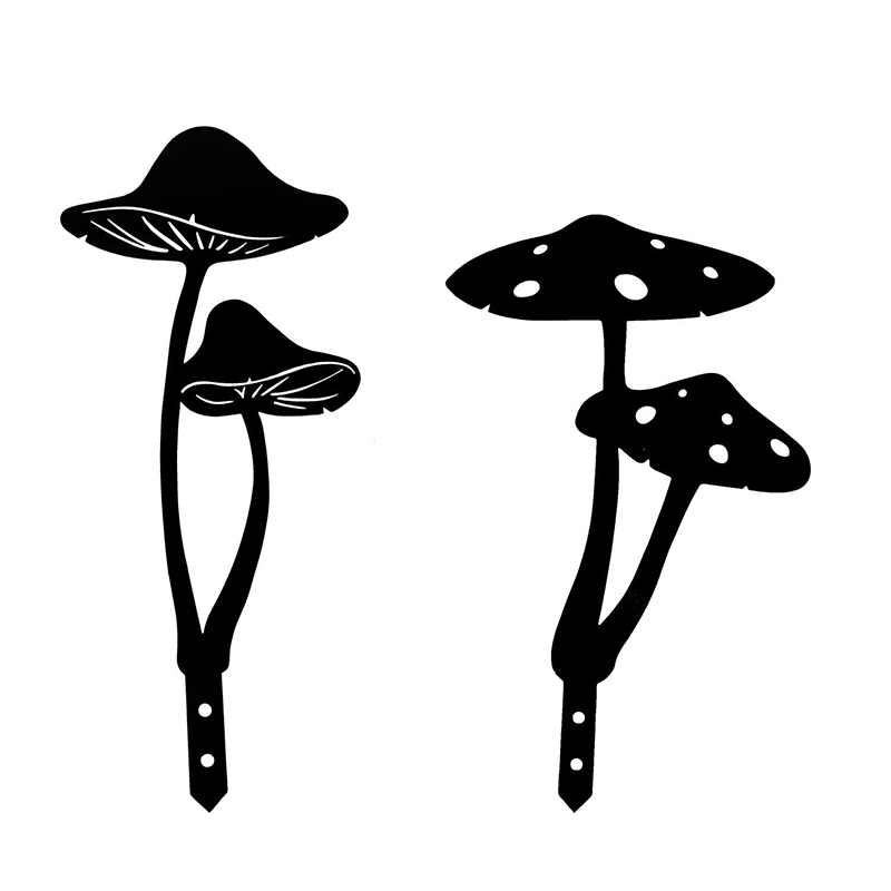 Mushroom Decoration Mushroom Silhouette Statue Garden Mushroom Decoration Garden Stakes