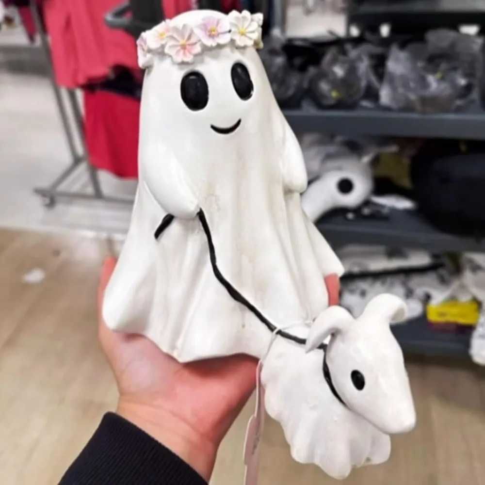 Halloween Dog Walking Statue - Ghost Dog Statue Interior Decoration Ghost Dog Walking W240817