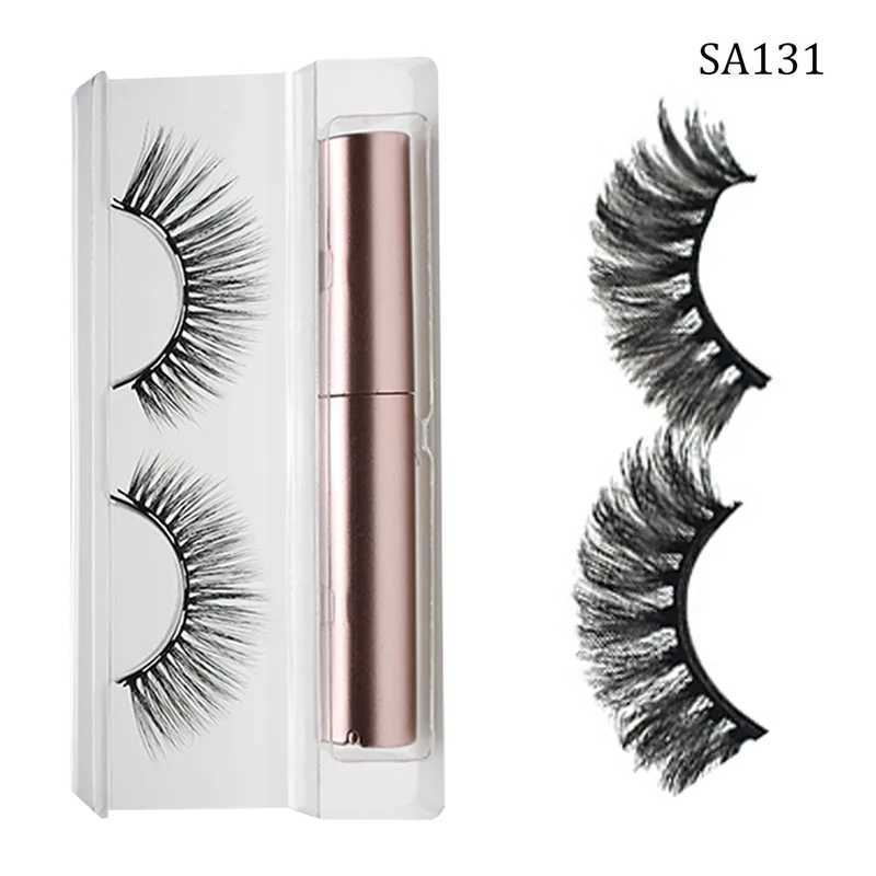 3D magnetic eyelash set waterproof durable natural magnetic eye black eye black makeup extension false eyelash set W240803
