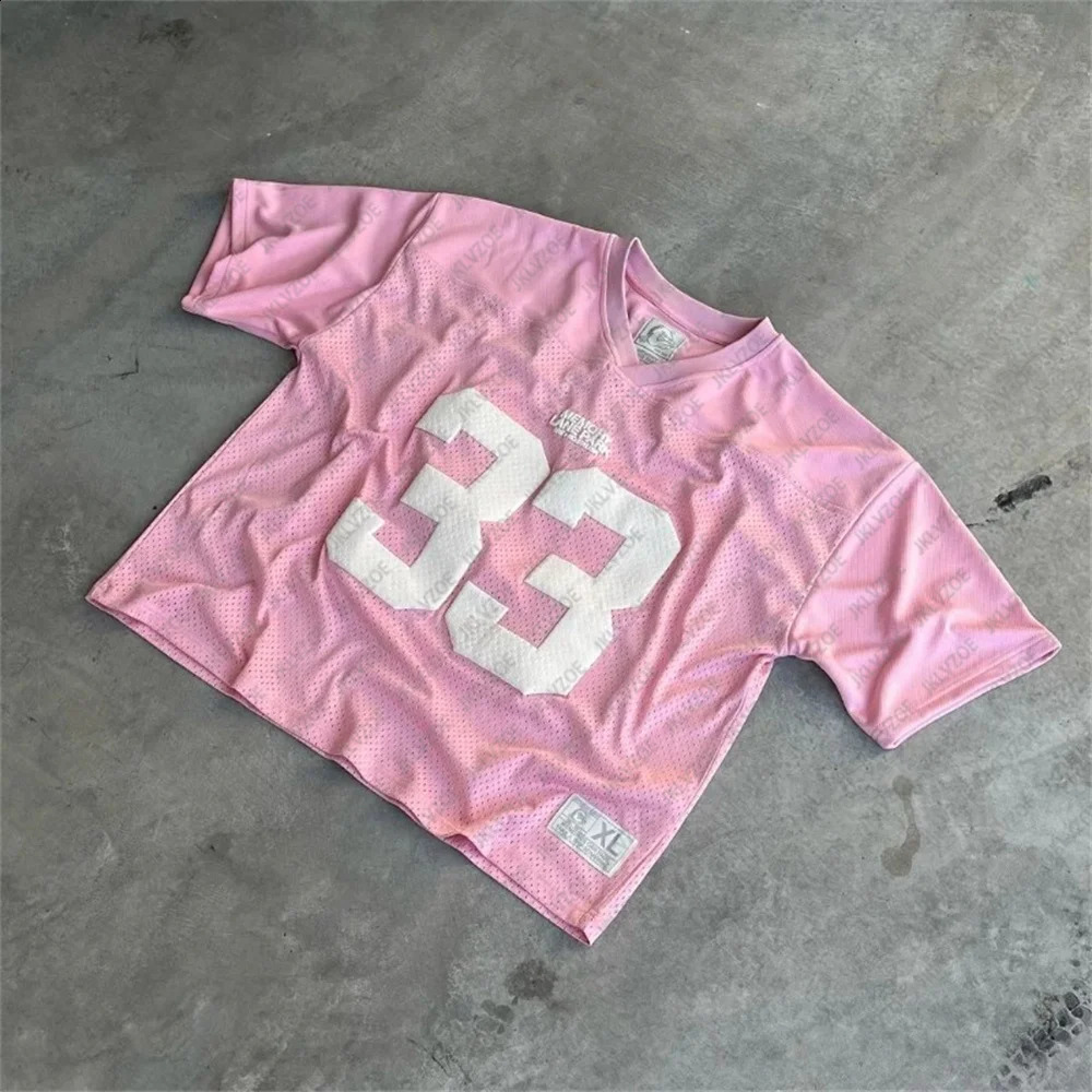 Y2k Summer Mens Football Cup League Shirt Casual Loose Tshirt Harajuku Short Sleeve Top Breathable Fitness Couple Clothing 240819