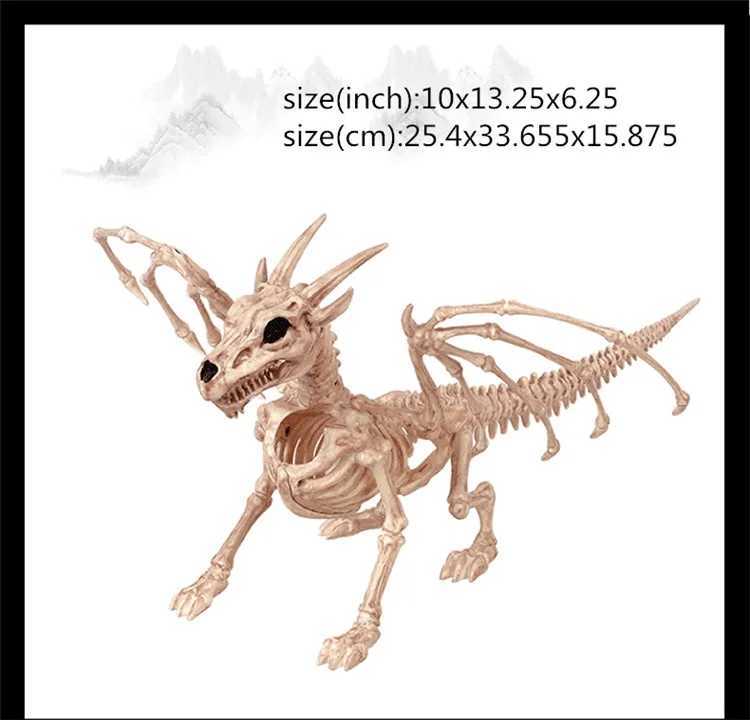 Skeleton Cat Kitten Lizard Bones Halloween Atmosphere Decoration Festival Supplies Creative Gift Human Skull Haunted House Decor CL240819
