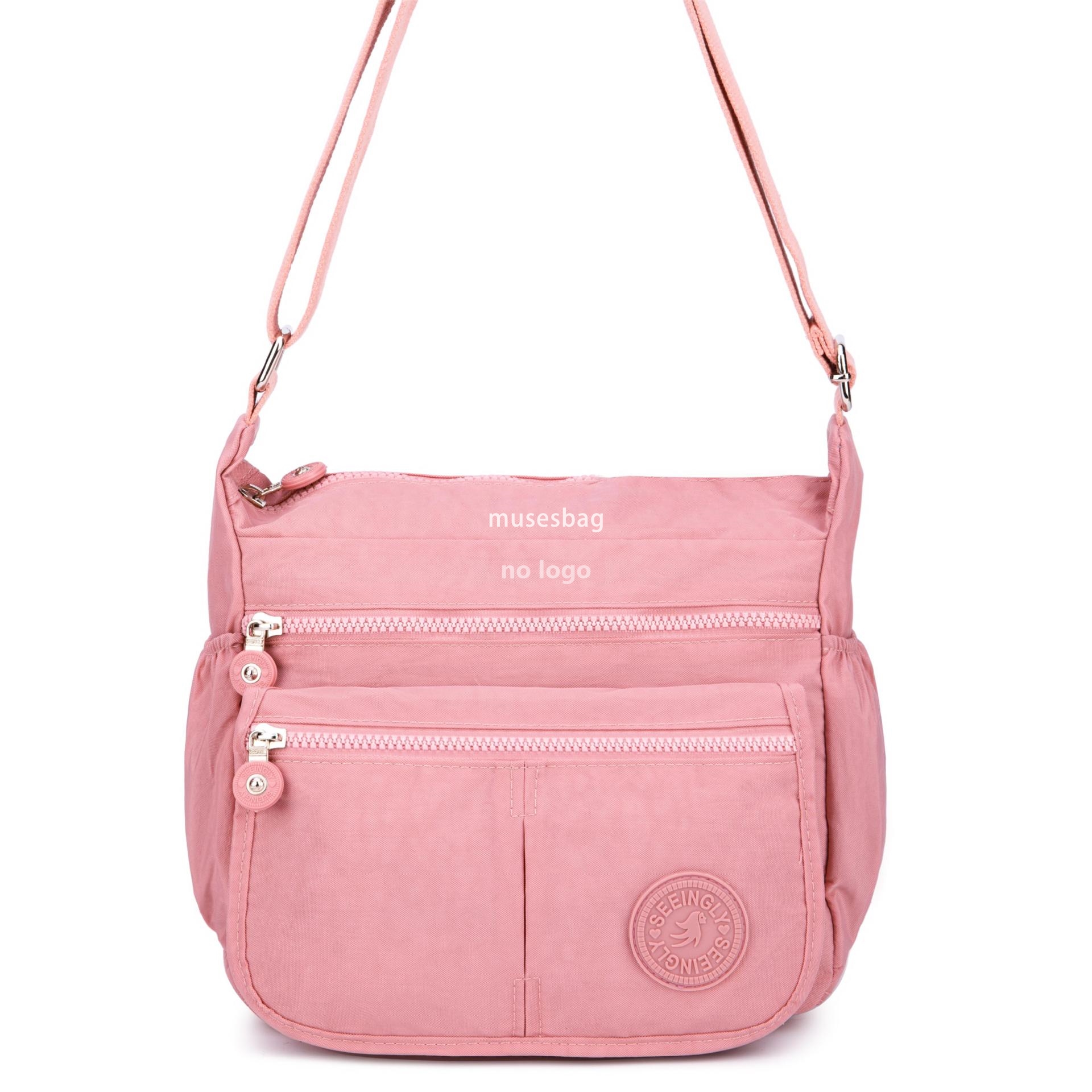 Single shoulder crossbody bag new high quality middle-aged mother foreign trade large capacity solid color nylon shoulder bag