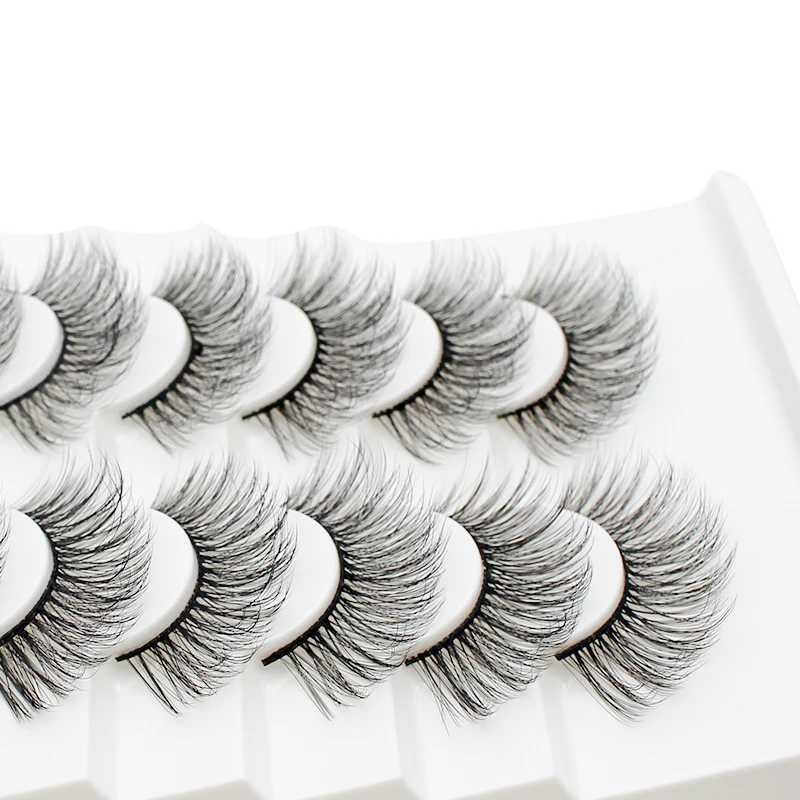 5/8 pairs of 3D mink eyelashes natural fake eyelashes dramatic volume fake eyelashes makeup eyelashes extended silk eyelashes W240803