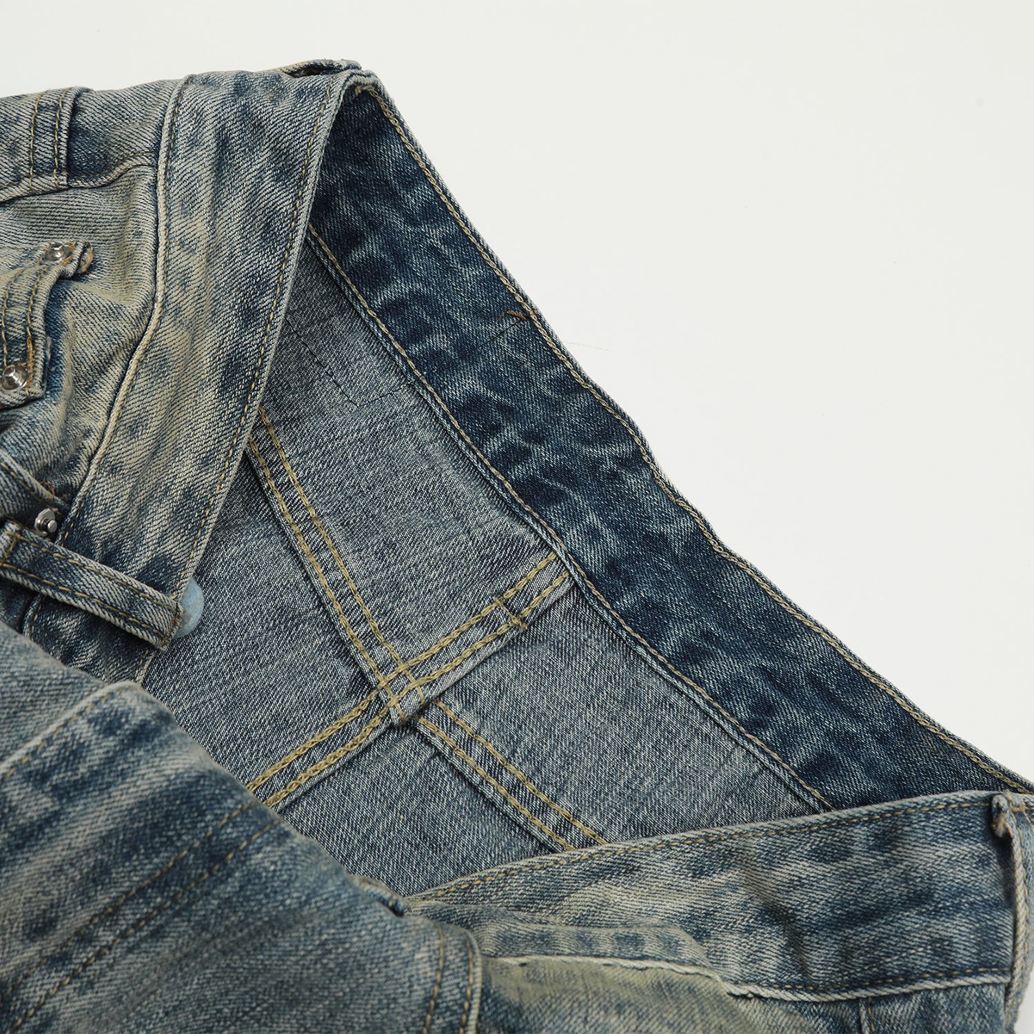 Style Street High Street Micro La Waste Soil Wind Blown Hole Old Unisex Jeans