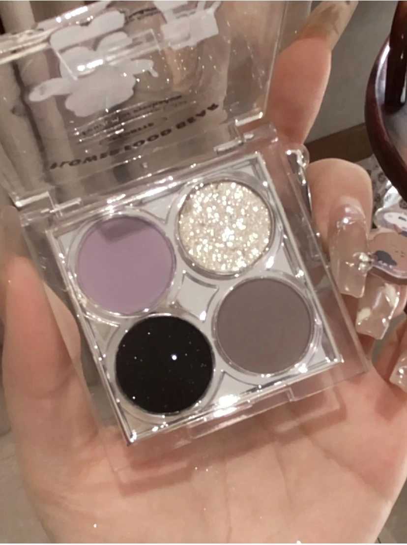 FLORTTE Cauliflower Bear Series Eyeshadow Four Color Chameleon Palette Matte Pearlescent Smoked SequinsCL240812