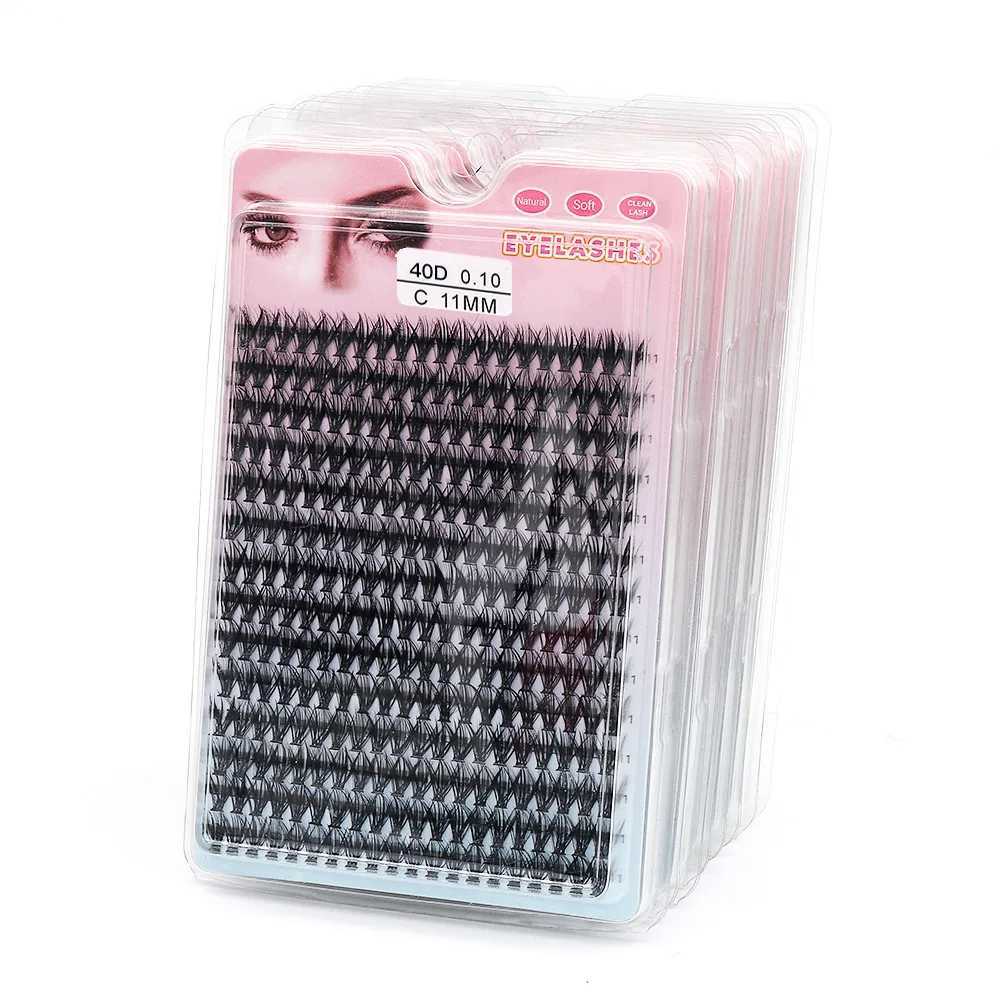 Natural 48/60/100/280Pcs mink eyelashes handmade silk 10/20/30/40D personal cluster eyelash extension 3D roll soft Cilos hot W240803