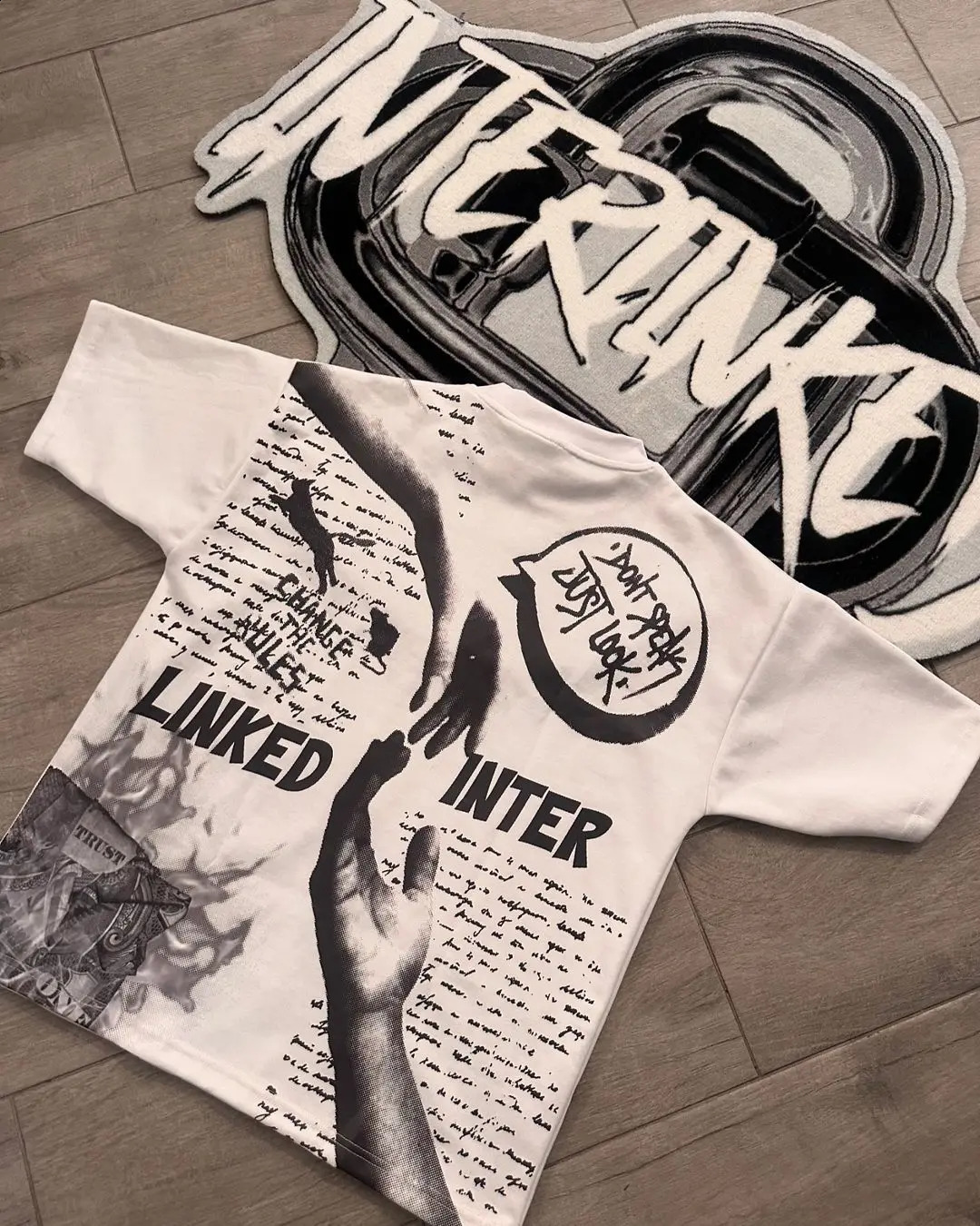 Harajuku American style letter pattern T-shirt oversized Y2k top Gothic cotton T-shirt sports shirt retro professional mens clothing choice 240819
