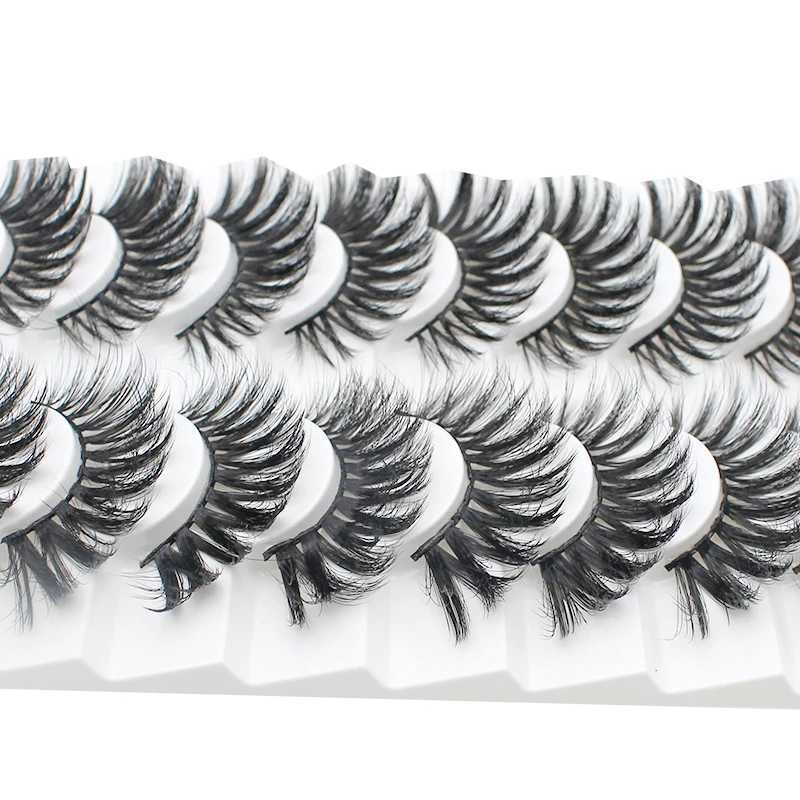 5/8 pairs of 3D mink eyelashes natural fake eyelashes dramatic volume fake eyelashes makeup eyelashes extended silk eyelashes W240803