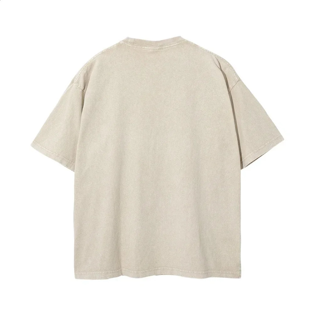Distressed Basic Pure Color Heavy Washed Oversized Cotton Plain T-shirts for Women Men Summer Tops Shirts Mens Clothing Tees 240816