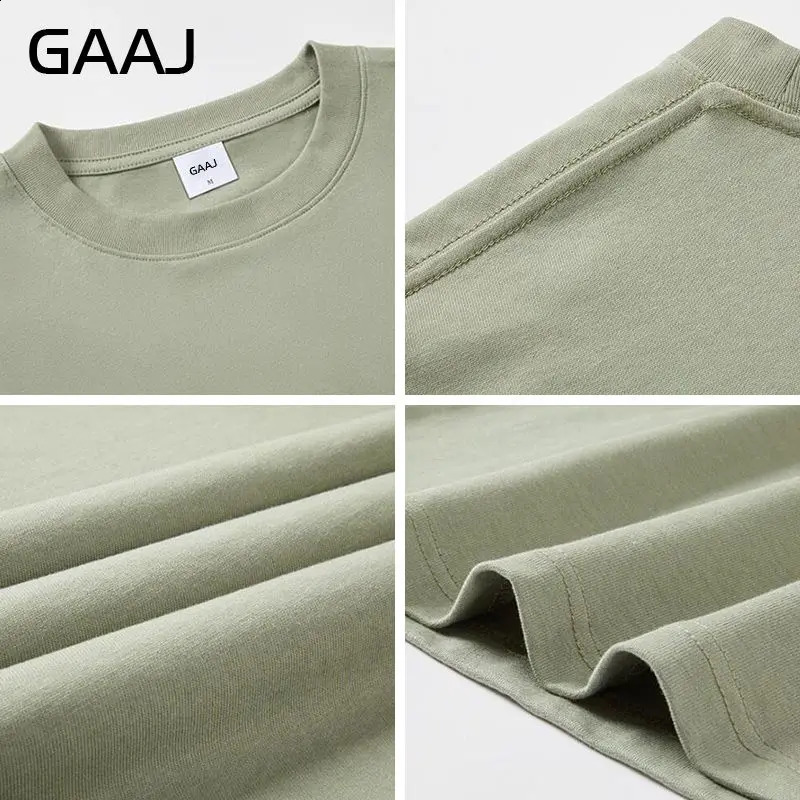 250grams 8.8oz Oversized T Shirt Men100% Cotton Heavy Weight Cotton Solid TeeSummer Drop Shoulder Short Sleeve Loose T-shirt 240819