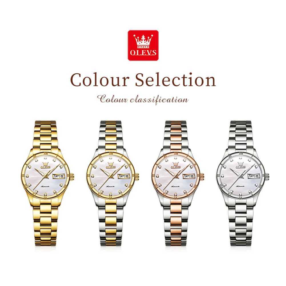 OLEVS Elegant Casual Womens High Quality Luxury Automatic Mechanical Womens Waterproof Fashion La Watch W250104