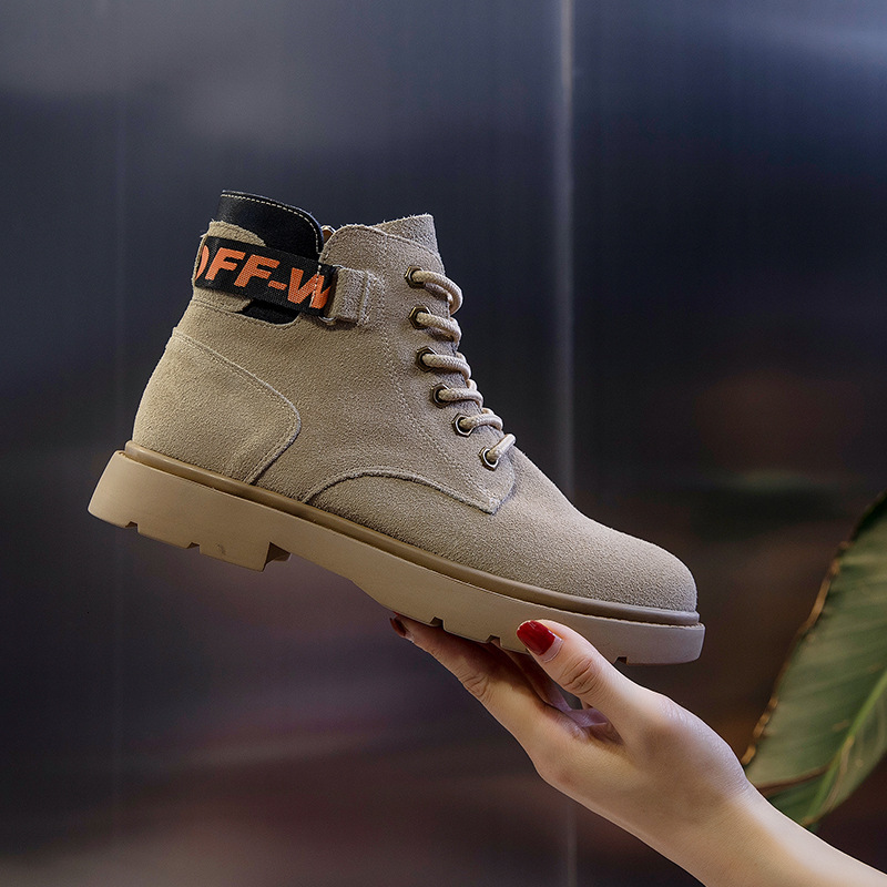 Ddmyoutdoor New Martin Versatile Autumn And Winter Trendy Thick Soled Mid Length Lace Up Motorcycle Boots Women S OUTDOOR