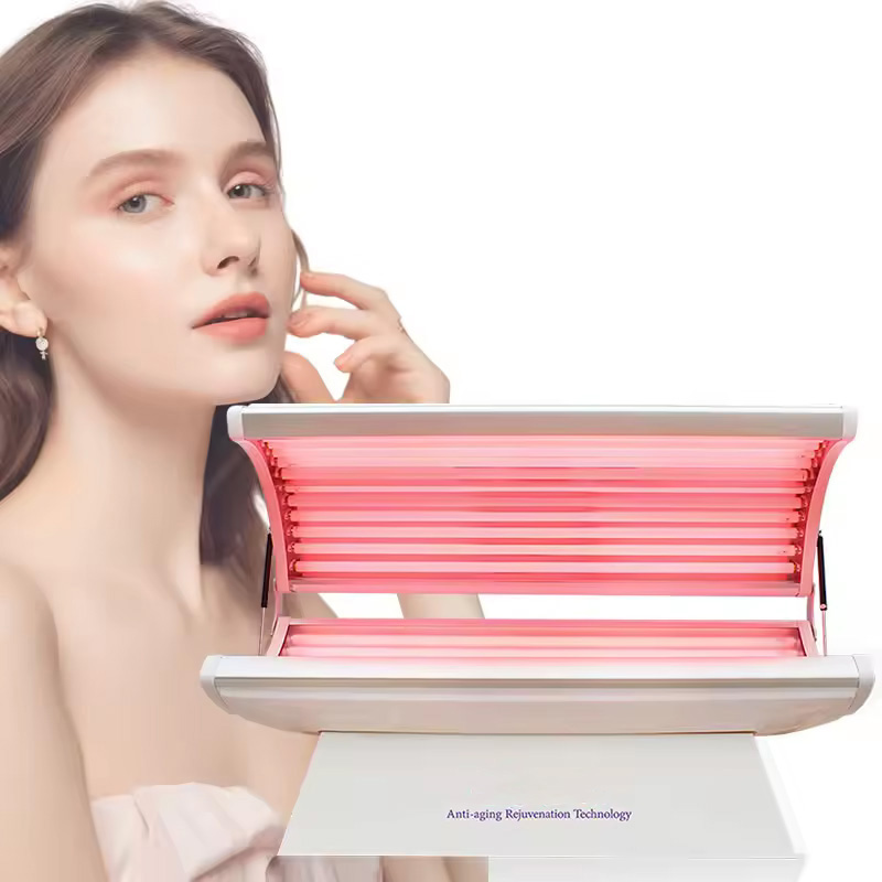 Professional Full Body Anti Aging Skin Tightening Cabin Collagen Chamber Led Lamps Collagen Infrared Red Light Therapy Bed
