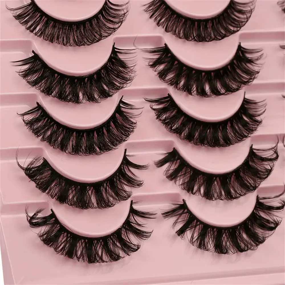 20 pairs of black false eyelashes exaggerated thick eyelashes fluffy artificial eyelashes for cat eyes used for daily and party makeup W240803