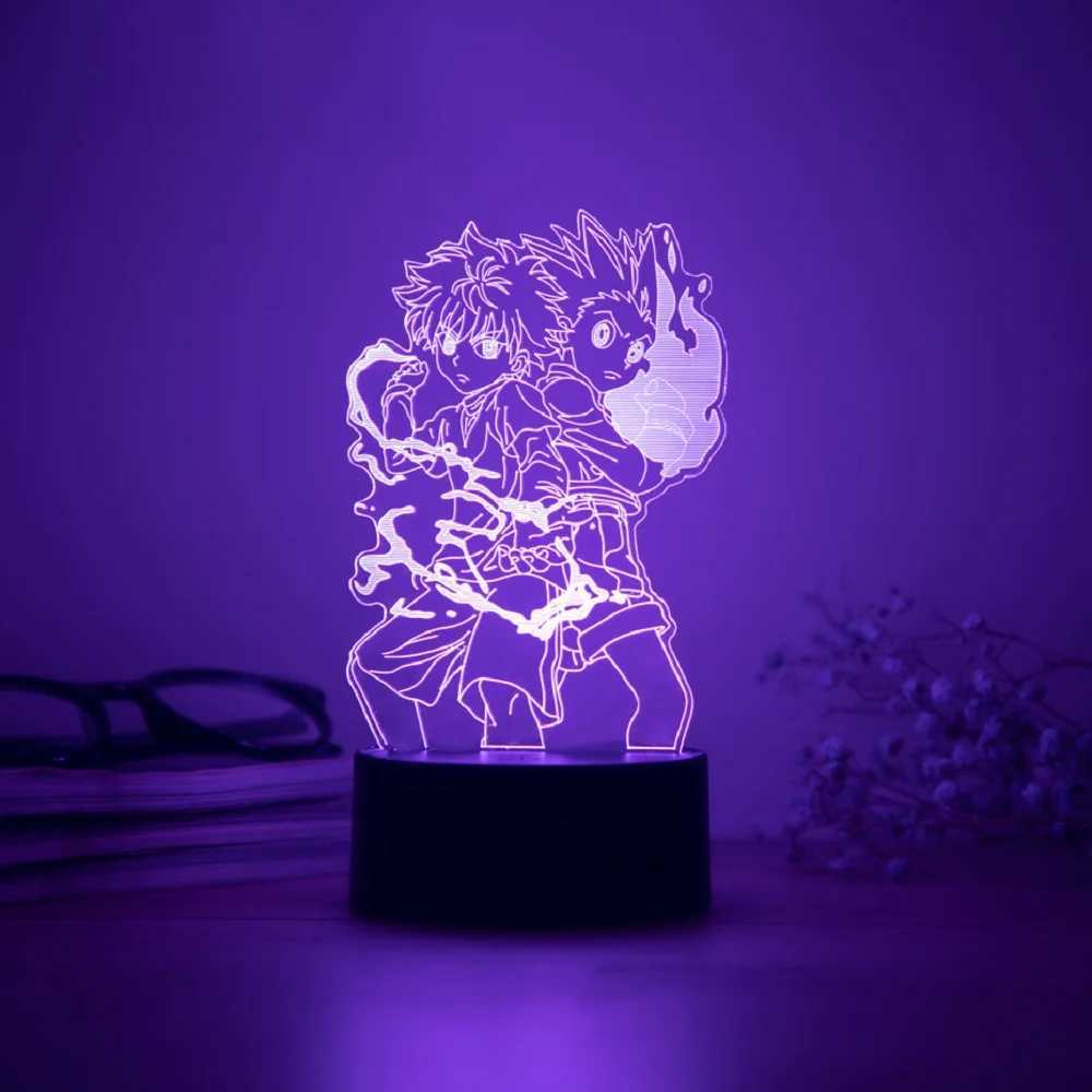 Animated character 3D night light full-time hunter KILLUA ZAOLDYECK USB tablet light birthday gift New Years gift B2408119