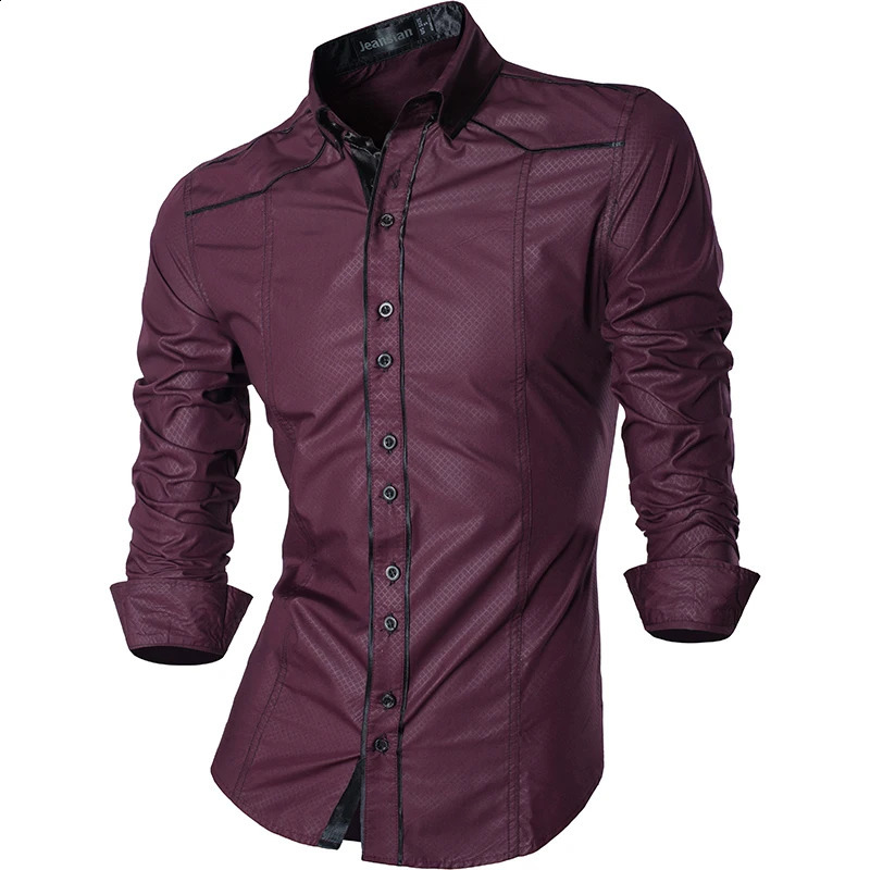 jeansian Spring Autumn Features Shirts Men Casual Shirt Arrival Long Sleeve Casual Male Shirts K034 240818