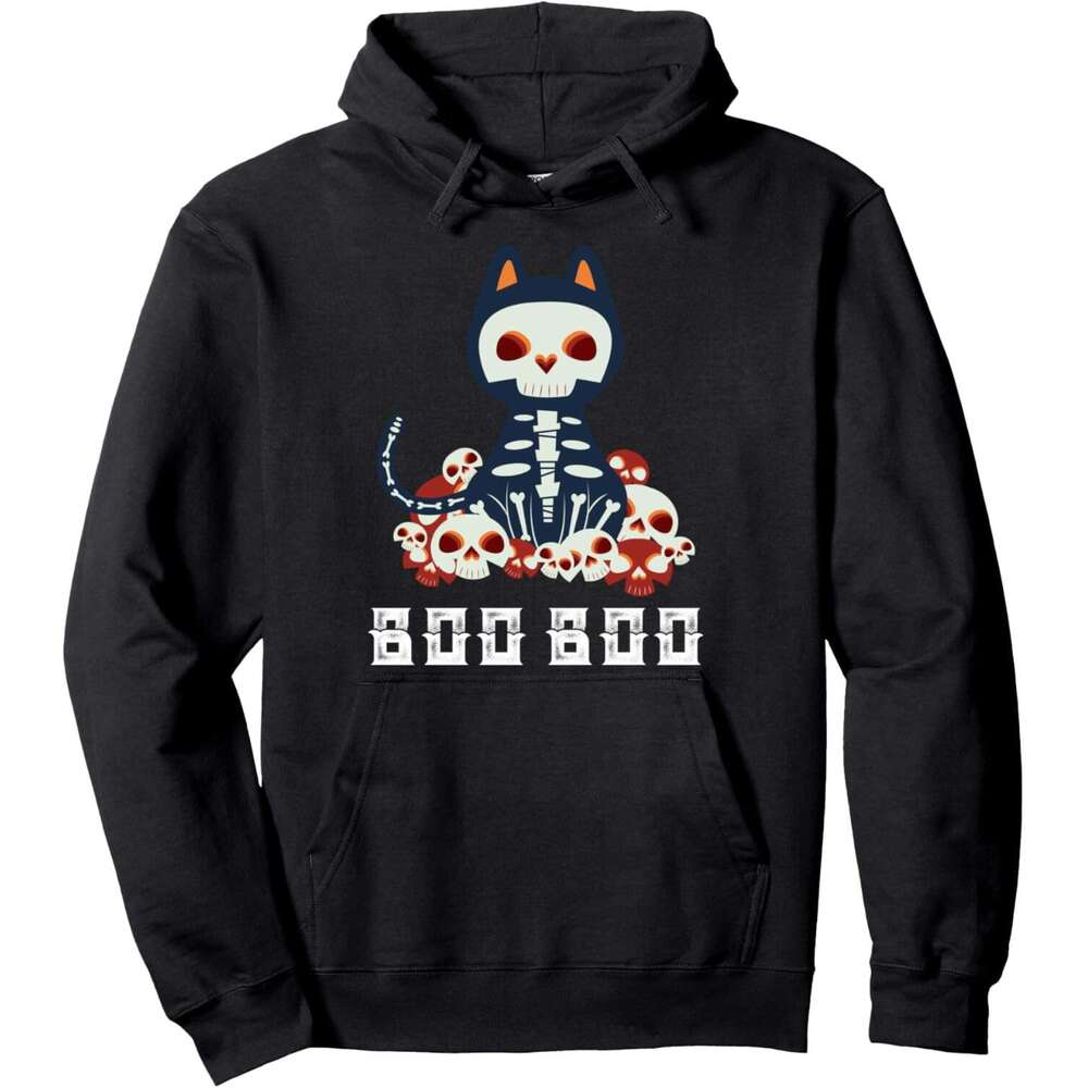 Hoodie for Mens Womens Halloween Costume Scary Boo Boo Cat Tshirt Halloween Cat Pullover Hoodie Hoodies sweatshirt pullover jacket Long sleeve