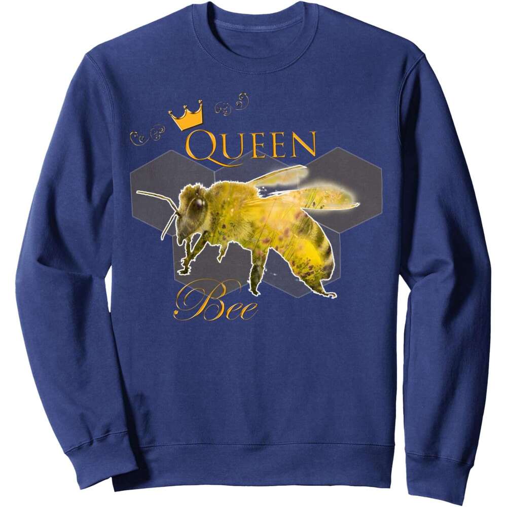 Long Sleeve Shirts for Men sweatshirt Queen Bee Fun Beehive Crown Cute Beekeeping Gift Sweatshirt Tee Streetwear Casual tops clothes