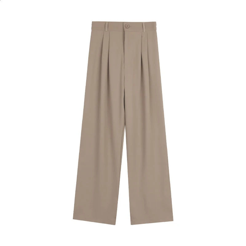 Women Suit Pants Elastic Waist Slimming Casual Pants Autumn Loose Wide Leg Pants Womens High Waist Draped Pants Trendy Pants 240816