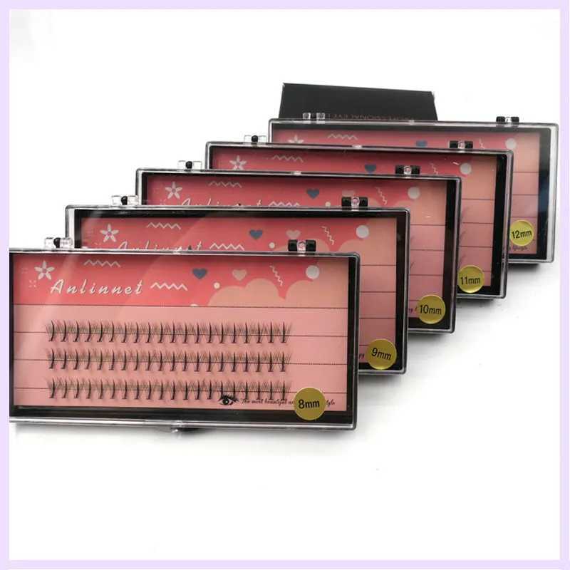 Anlinnet Professional Makeup 60 Clusters Personal Clusters Eyelash Single Cluster M Sand Eyelash Graffiti False Eyelash W240803