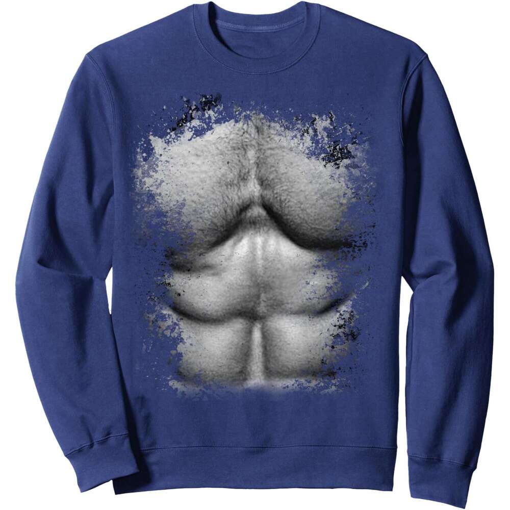 Long Sleeve Shirts For Men Sweatshirt Chest And Six Pack Abs Funny Muscles Gift For Sweatshirt Graphic Tee Streetwear Casual Tops Clothes sweatshirts