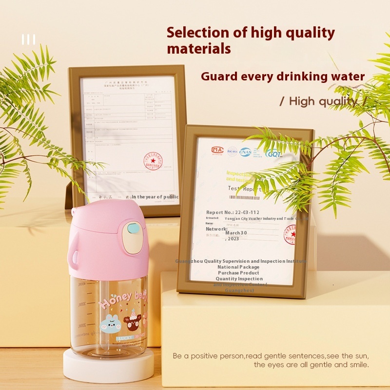 Portable Children's PPSU Hydration Bottle with Leakproof Straw Design - Safe Choice for Baby Girls and Pregnant Women