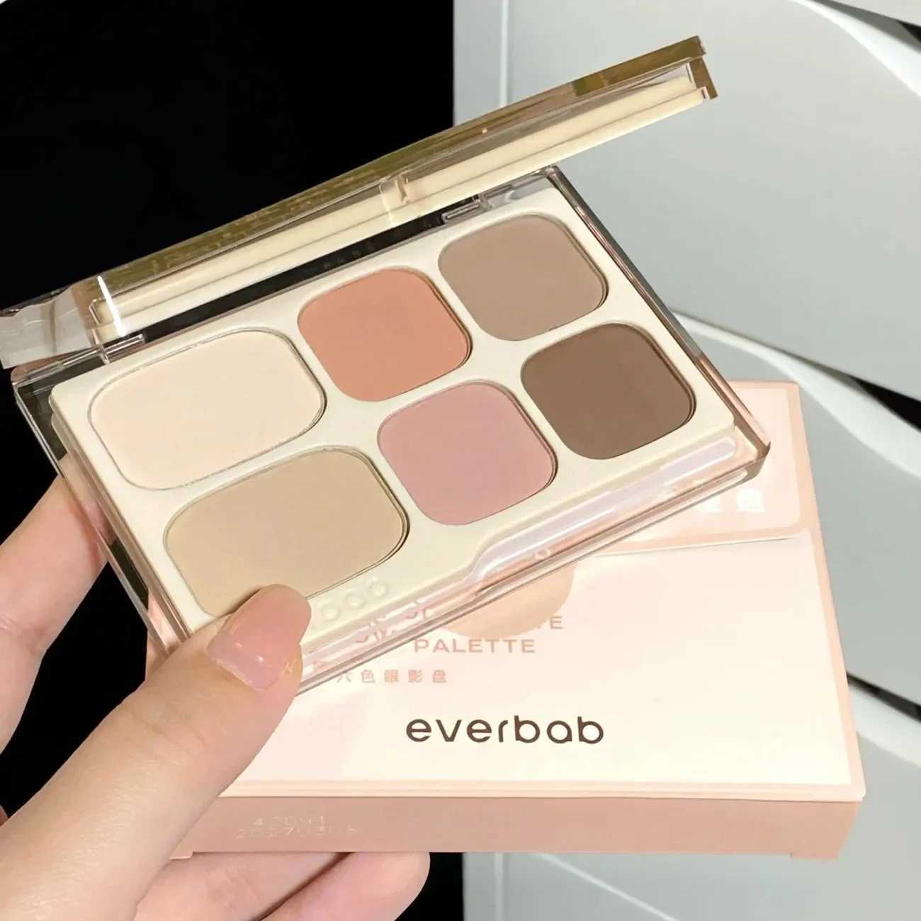 EVERBAB 6 Color Eyeshadow Palette Long Lasting and Easy To Apply Pearlized Glitter Eyeshadow Daily Makeup Palette CL240812
