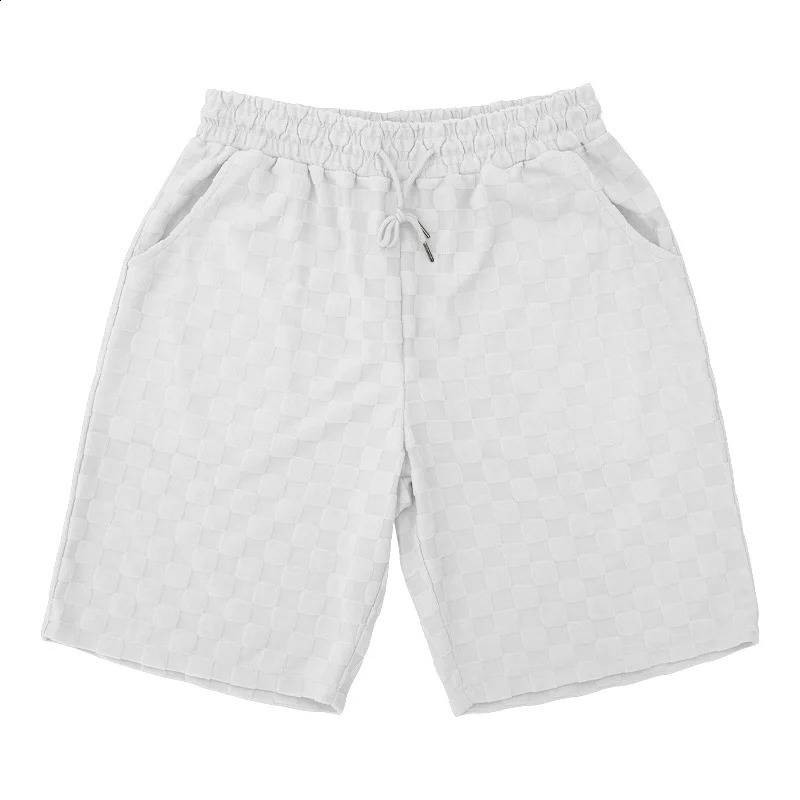 Summer Fashion Shorts 2pcs Set Checkered Loose Two-piece Sports Leisure Suit Short Sleeve T-shirt Shorts Casual Plus Size Suit 240816