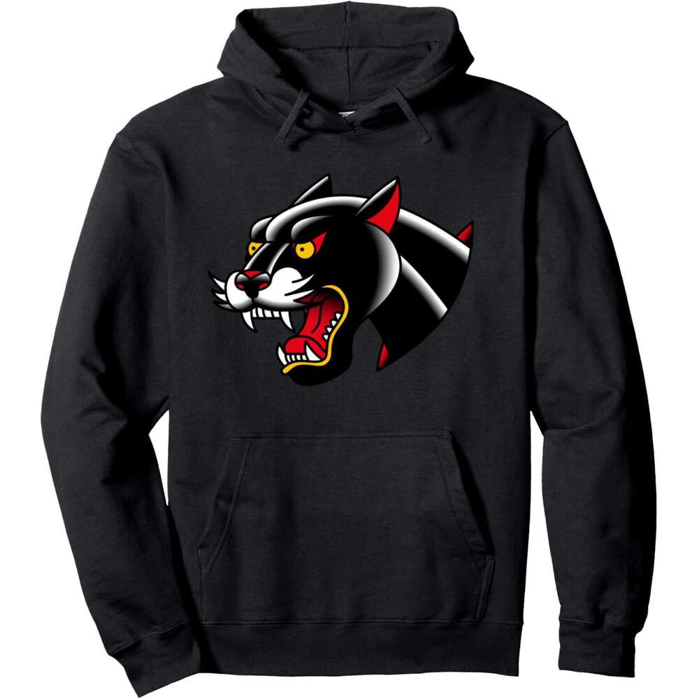 Hoodie for Mens Womens Angry Panther Graphic Tees - Novelty T-Shirts Cool Designs Pullover Hoodies sweatshirt pullover jacket Long sleeve