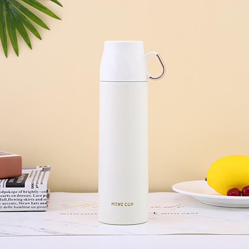 Portable Thermos Cups and Mugs 304 Stainless Steel Water Hle Cup Lid for Boys Girls Thermo Bottles Coffee 210615