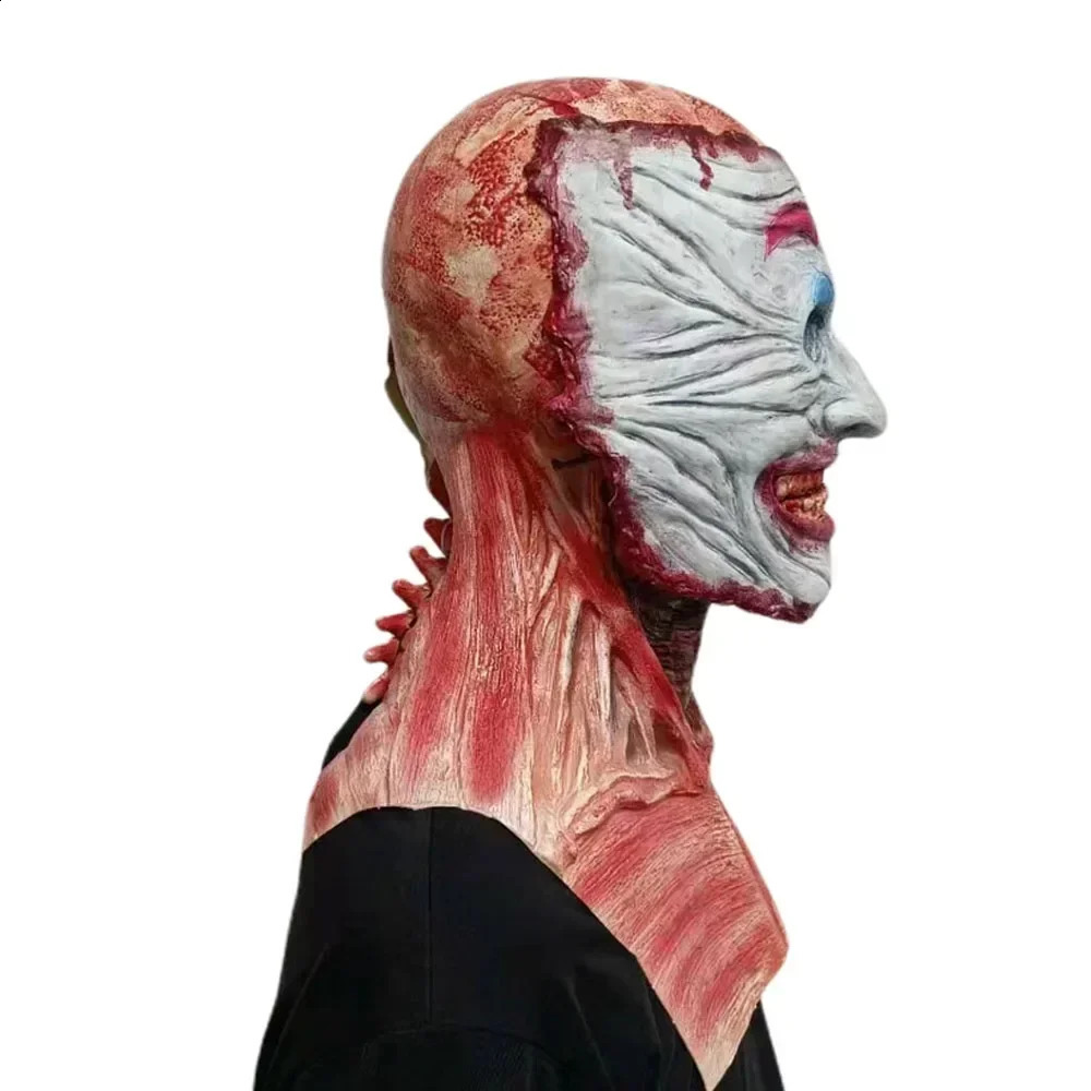 2024 Halloween Double Rip Mask Bloody Scary Skeleton Latex Mask Scary Cosplay Party Mask Mascara Halloween 240816