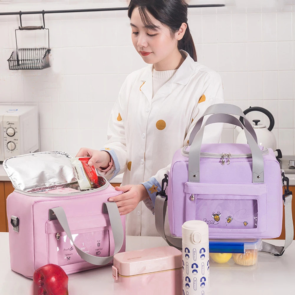 Picnic Bag Insulation Picnic Ice Pack with Handle Food Thermal Bag Drink Insulated Bag for Beach Picnic Road Trip Travel 240819