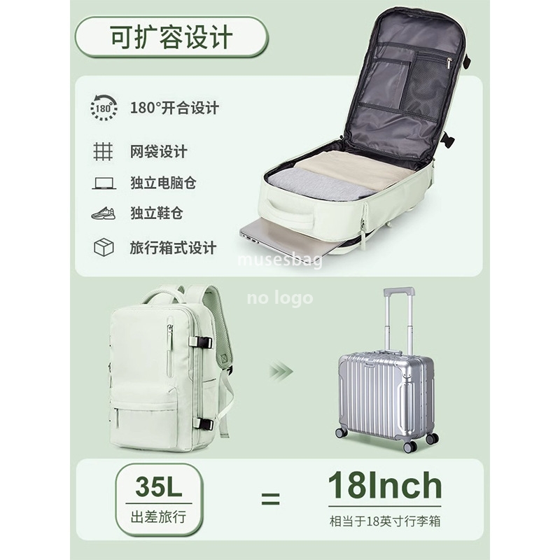 Cross-border commute large capacity backpack Dry and wet separation storage Mommy travel bag Short business trip computer backpack