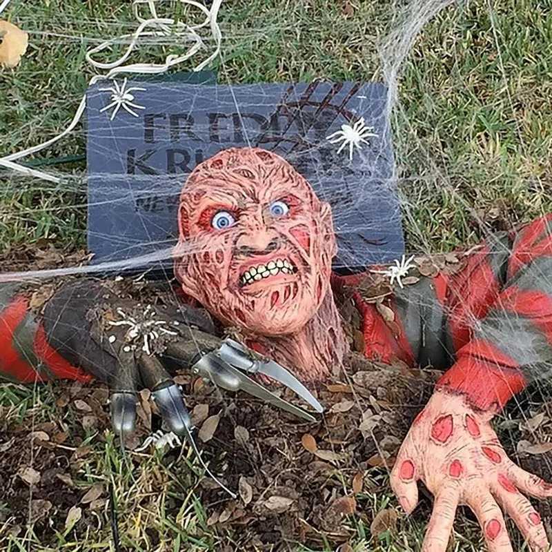 Model Doll Iron Indoor Desktop Sculpture DIY Home Party Horror Crawg Zombie Outdoor Garden Halloween Decoration W240817