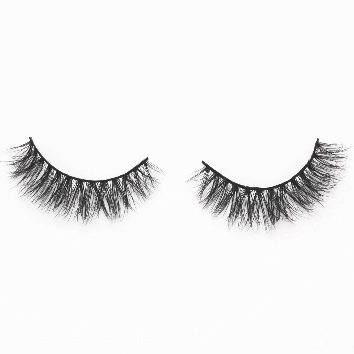 Mink eyelashes natural long 3D mink eyelashes cruel no manual false eyelashes makeup false eyelashes short soft reusable eyelashes A03 W240803