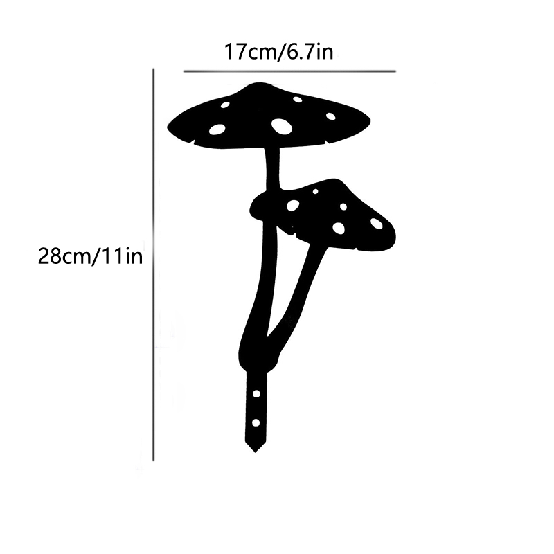 Mushroom Decoration Mushroom Silhouette Statue Garden Mushroom Decoration Garden Stakes