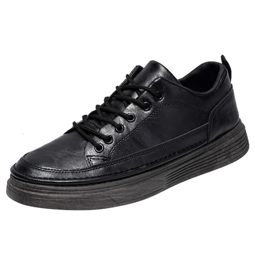 Leather Casual In Spring And Autumn New British Style Low Top Lace Up Men S Shoes Classic Flat Sole For outdoor ddmydog ddmydog