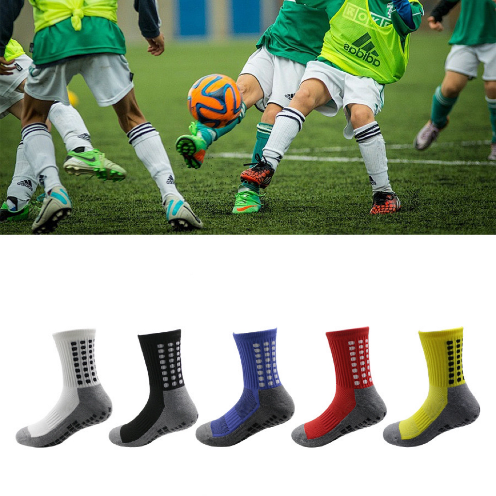 Kid Football Sock Grip Socks Anti Slip Youth Training Soccer Sock for Teenager Kids Women Outdoor Football Baseball Sweat Absorbing Sports Socks 33-39