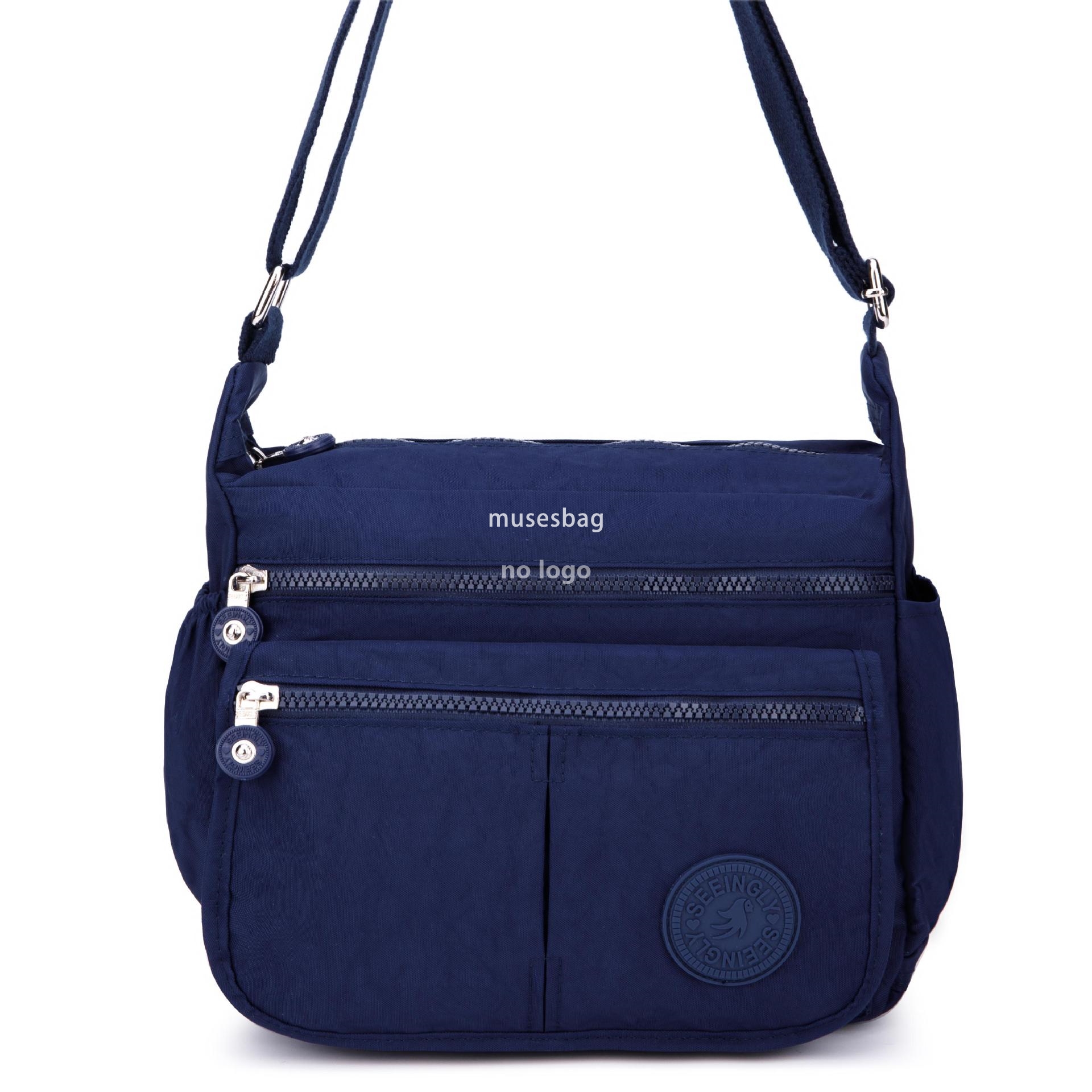 Single shoulder crossbody bag new high quality middle-aged mother foreign trade large capacity solid color nylon shoulder bag